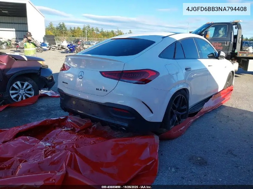 2022 Mercedes-Benz Amg Gle 53 Coupe 4Matic VIN: 4JGFD6BB3NA794408 Lot: 43685450