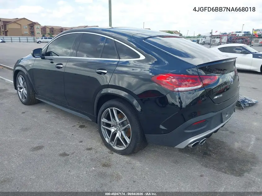 2022 Mercedes-Benz Amg Gle 53 Coupe 4Matic VIN: 4JGFD6BB7NA668018 Lot: 45247174