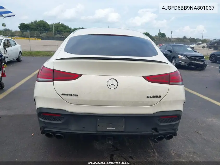 2022 Mercedes-Benz Amg Gle 53 Coupe 4Matic VIN: 4JGFD6BB9NA801037 Lot: 45424524