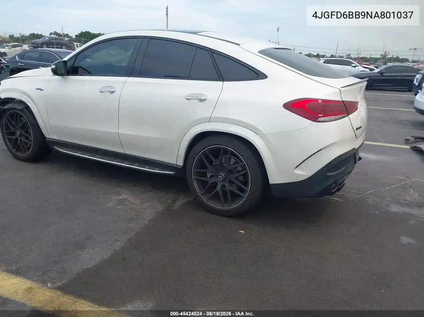 2022 Mercedes-Benz Amg Gle 53 Coupe 4Matic VIN: 4JGFD6BB9NA801037 Lot: 45424524