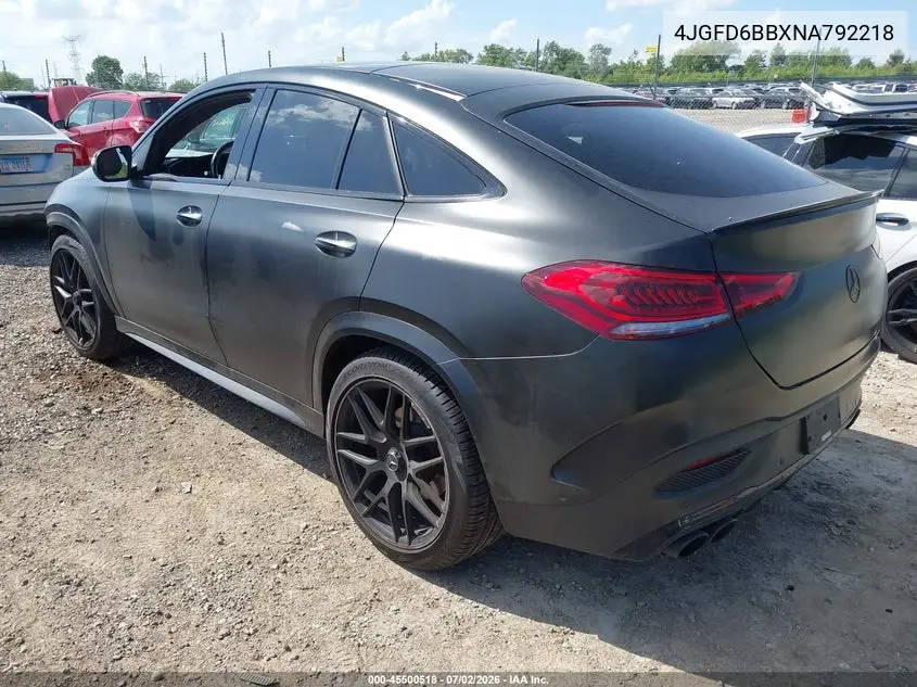 2022 Mercedes-Benz Amg Gle 53 Coupe 4Matic VIN: 4JGFD6BBXNA792218 Lot: 45500518