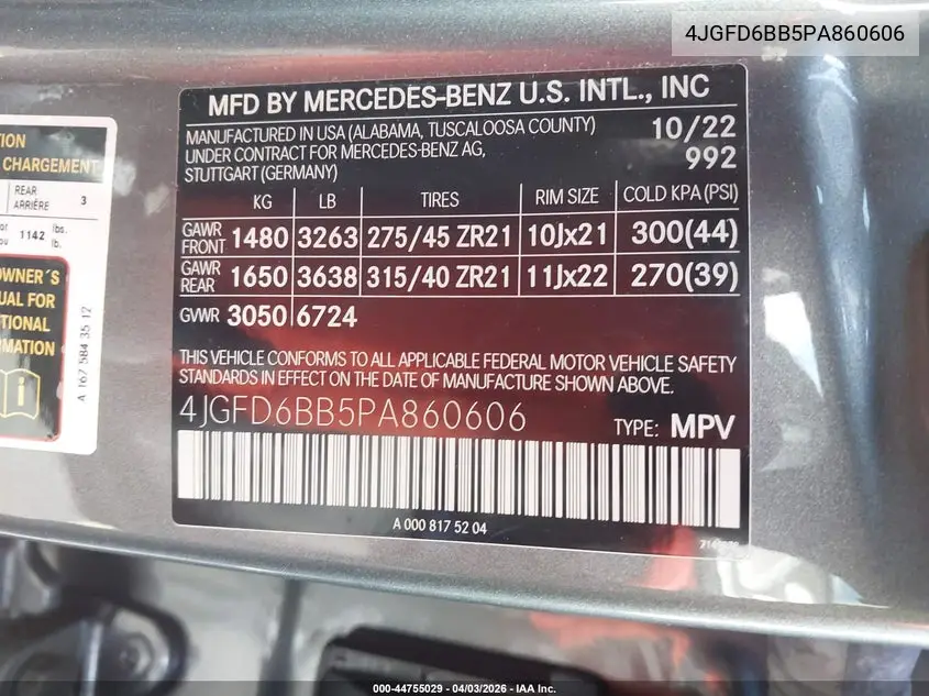 2023 Mercedes-Benz Amg Gle 53 Coupe 4Matic VIN: 4JGFD6BB5PA860606 Lot: 44755029