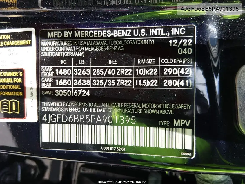 2023 Mercedes-Benz Amg Gle 53 Coupe 4Matic VIN: 4JGFD6BB5PA901395 Lot: 45252087