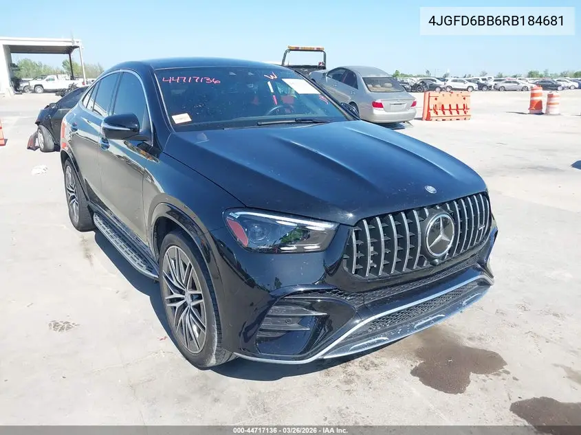 2024 Mercedes-Benz Amg Gle 53 Coupe 4Matic+ VIN: 4JGFD6BB6RB184681 Lot: 44717136