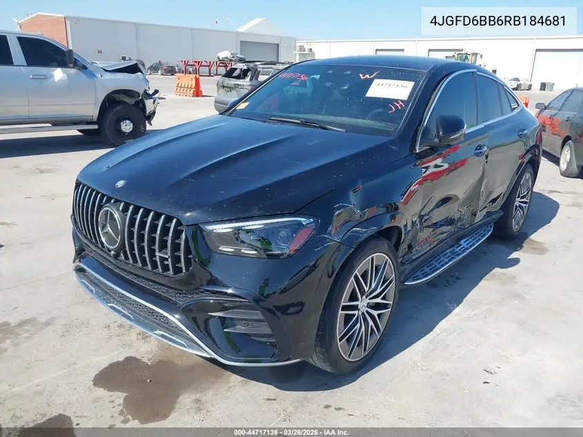 2024 Mercedes-Benz Amg Gle 53 Coupe 4Matic+ VIN: 4JGFD6BB6RB184681 Lot: 44717136