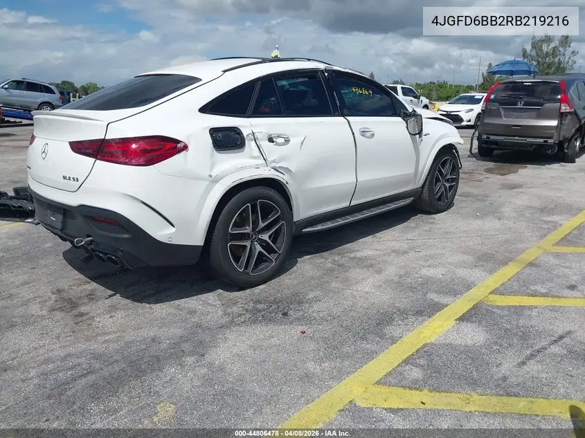 2024 Mercedes-Benz Amg Gle 53 Coupe 4Matic+ VIN: 4JGFD6BB2RB219216 Lot: 44806478