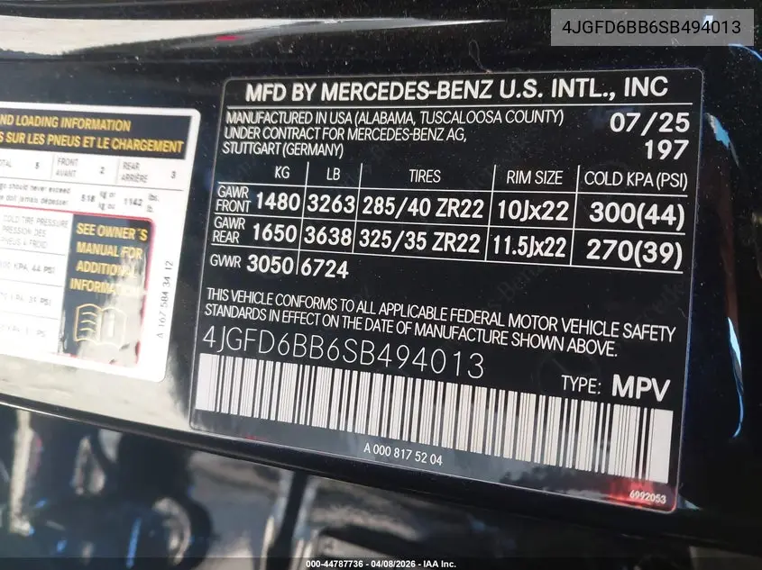 2025 Mercedes-Benz Amg Gle 53 Coupe 4Matic+ VIN: 4JGFD6BB6SB494013 Lot: 44787736