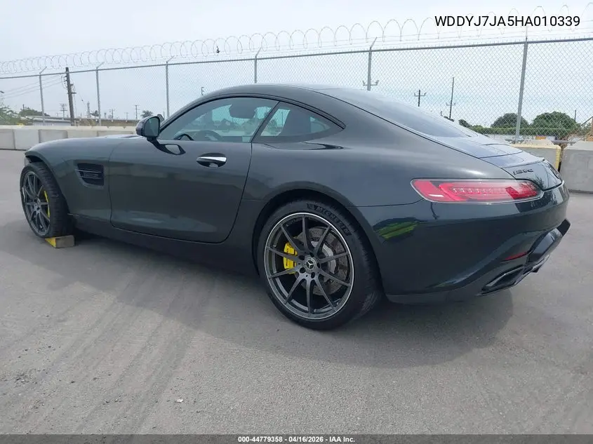 2017 Mercedes-Benz Amg Gt S VIN: WDDYJ7JA5HA010339 Lot: 44779358