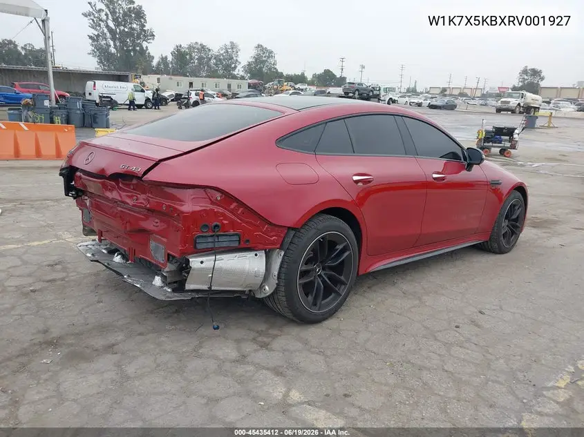 2024 Mercedes-Benz Amg Gt 43 4-Door Coupe VIN: W1K7X5KBXRV001927 Lot: 45435412