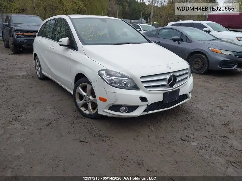 2014 Mercedes-Benz B250 VIN: WDDMH4EB1EJ206561 Lot: 12597215