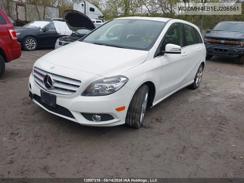 2014 Mercedes-Benz B250 VIN: WDDMH4EB1EJ206561 Lot: 12597215