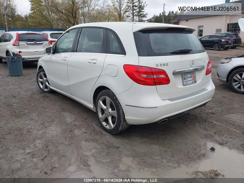 2014 Mercedes-Benz B250 VIN: WDDMH4EB1EJ206561 Lot: 12597215