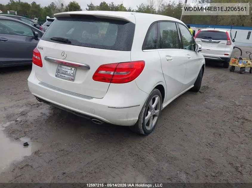 2014 Mercedes-Benz B250 VIN: WDDMH4EB1EJ206561 Lot: 12597215