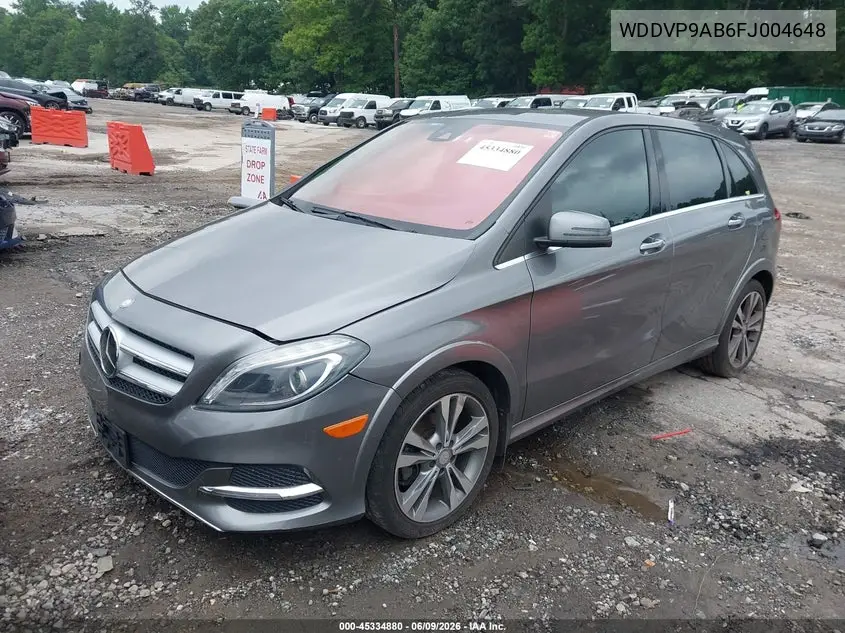 2015 Mercedes-Benz B-Class Electric Drive VIN: WDDVP9AB6FJ004648 Lot: 45334880