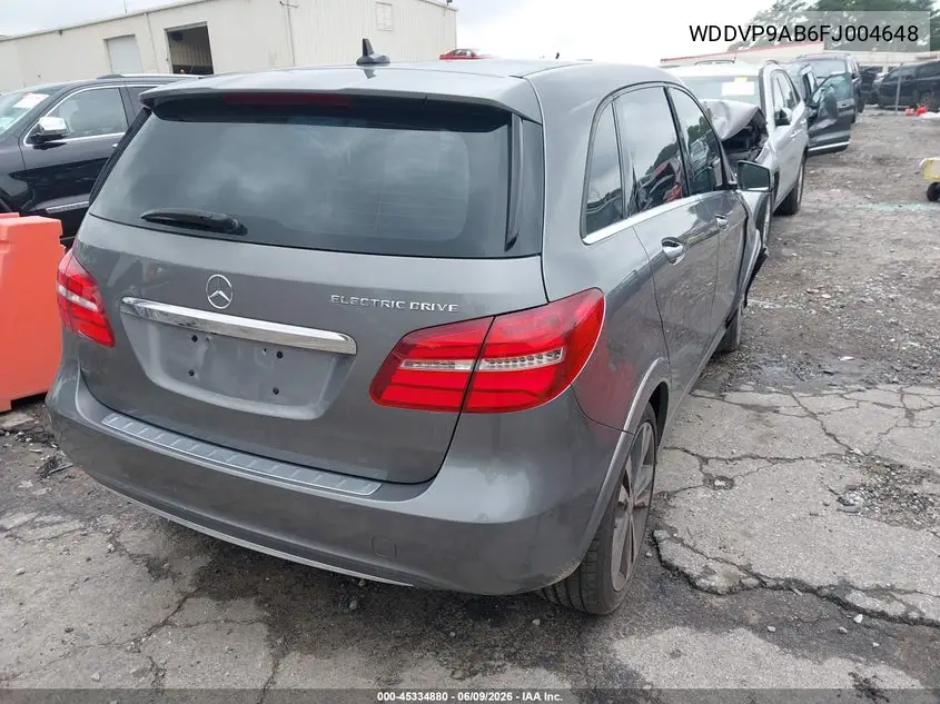 2015 Mercedes-Benz B-Class Electric Drive VIN: WDDVP9AB6FJ004648 Lot: 45334880