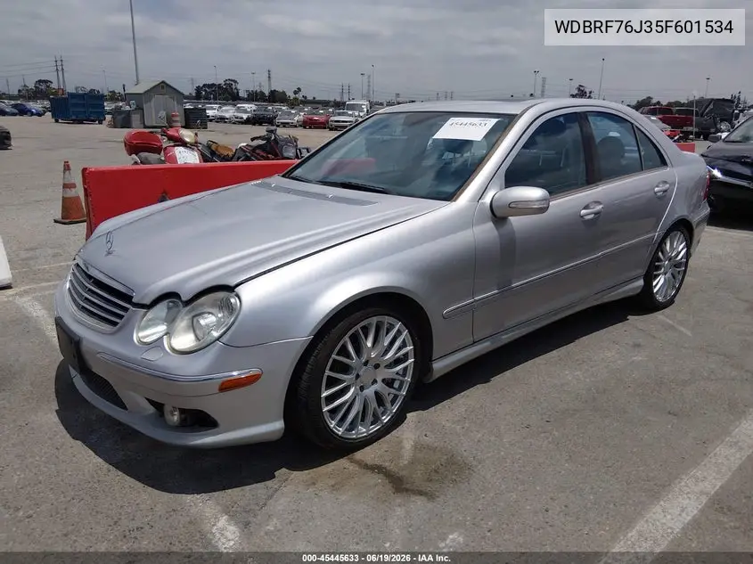 2005 Mercedes-Benz C 55 Amg VIN: WDBRF76J35F601534 Lot: 45445633