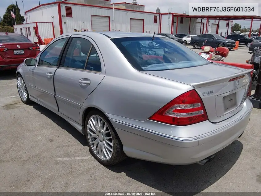 2005 Mercedes-Benz C 55 Amg VIN: WDBRF76J35F601534 Lot: 45445633