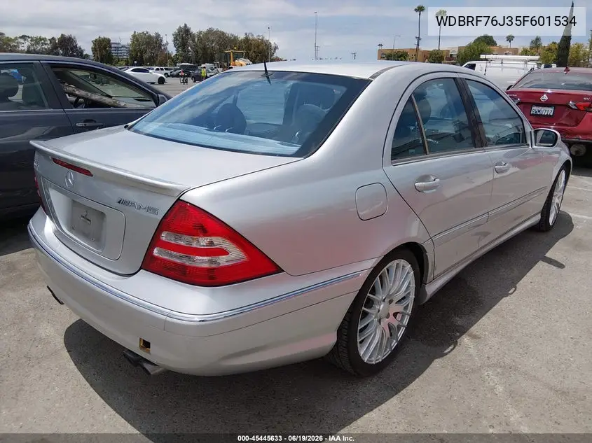 2005 Mercedes-Benz C 55 Amg VIN: WDBRF76J35F601534 Lot: 45445633