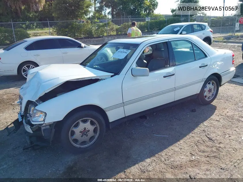 1997 Mercedes-Benz C 280 VIN: WDBHA28E9VA510567 Lot: 45369954