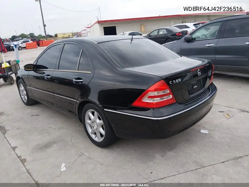 2002 Mercedes-Benz C 320 VIN: WDBRF64J42F236516 Lot: 45178846
