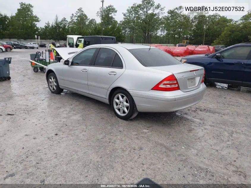 2002 Mercedes-Benz C 240 VIN: WDBRF61J52E007532 Lot: 45402774