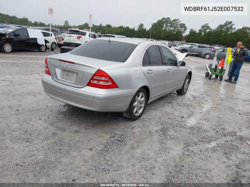 2002 Mercedes-Benz C 240 VIN: WDBRF61J52E007532 Lot: 45402774