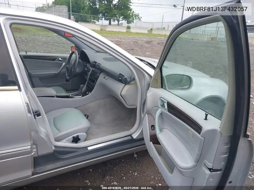 2003 Mercedes-Benz C 240 VIN: WDBRF81J13F432057 Lot: 45192826