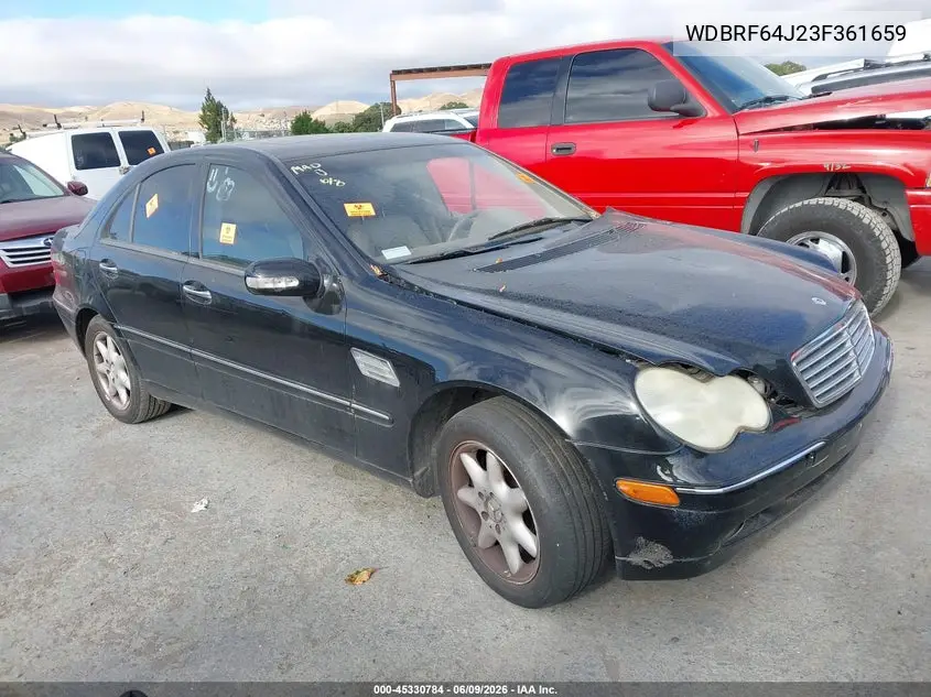 2003 Mercedes-Benz C 320 Sport VIN: WDBRF64J23F361659 Lot: 45330784