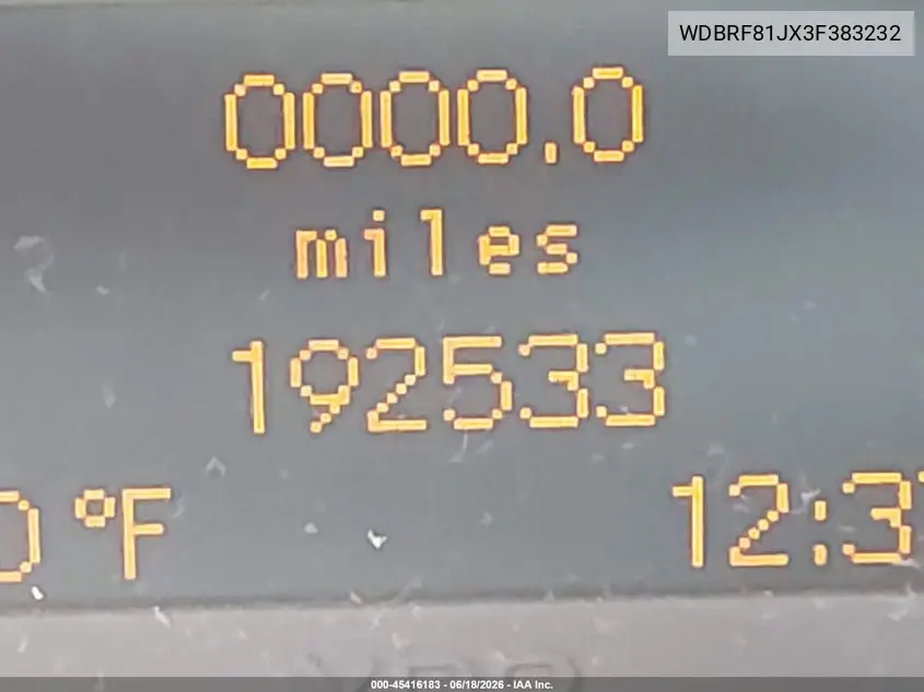 2003 Mercedes-Benz C 240 VIN: WDBRF81JX3F383232 Lot: 45416183