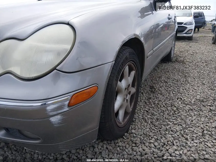 2003 Mercedes-Benz C 240 VIN: WDBRF81JX3F383232 Lot: 45416183
