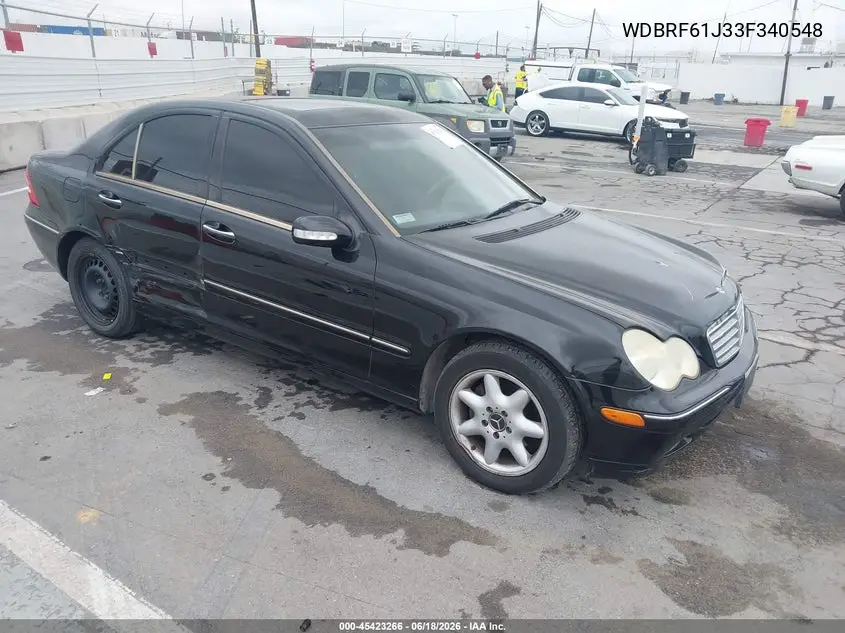 2003 Mercedes-Benz C 240 VIN: WDBRF61J33F340548 Lot: 45423266