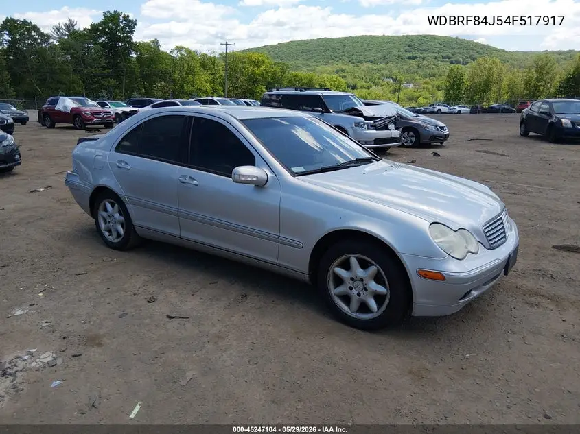 2004 Mercedes-Benz C 320 4Matic VIN: WDBRF84J54F517917 Lot: 45247104