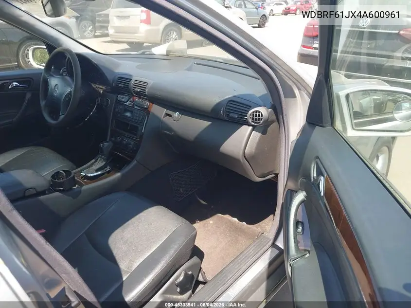2004 Mercedes-Benz C 240 VIN: WDBRF61JX4A600961 Lot: 45303941