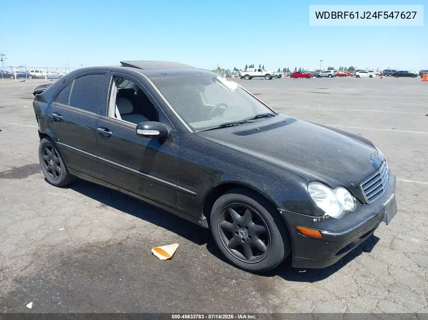 2004 Mercedes-Benz C 240 VIN: WDBRF61J24F547627 Lot: 45632783