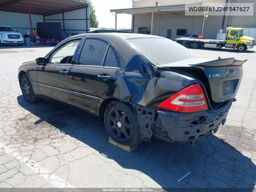 2004 Mercedes-Benz C 240 VIN: WDBRF61J24F547627 Lot: 45632783