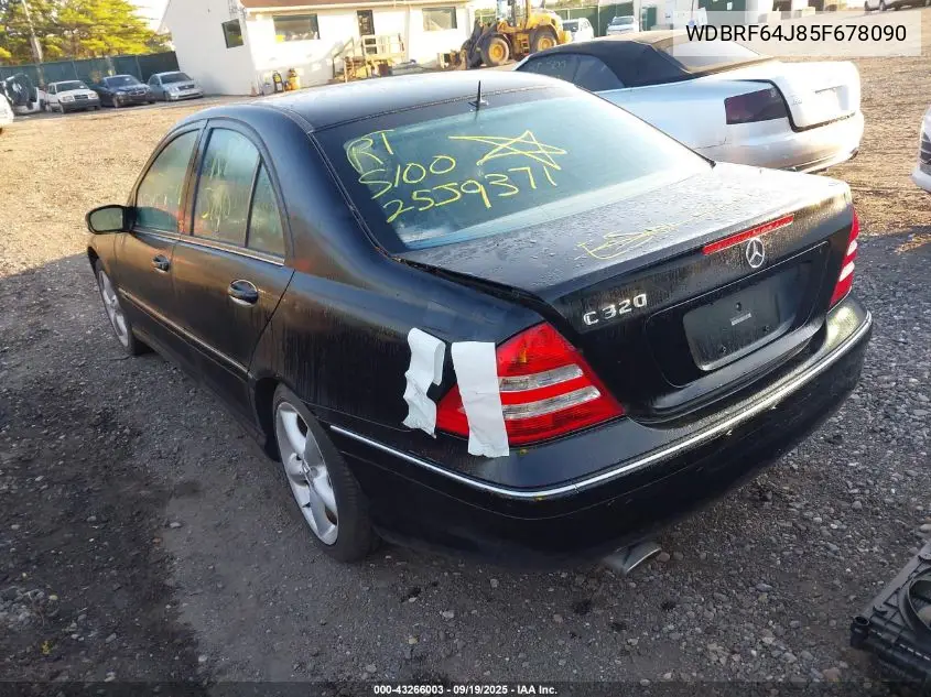 WDBRF64J85F678090 2005 Mercedes-Benz C 320 Luxury/Sport