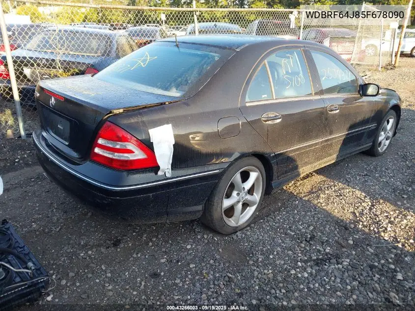 WDBRF64J85F678090 2005 Mercedes-Benz C 320 Luxury/Sport