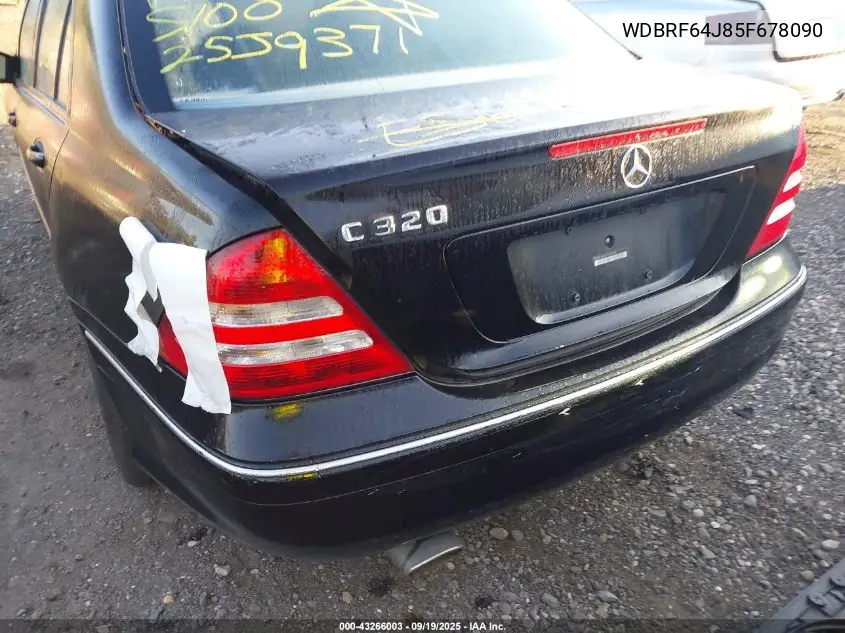 WDBRF64J85F678090 2005 Mercedes-Benz C 320 Luxury/Sport