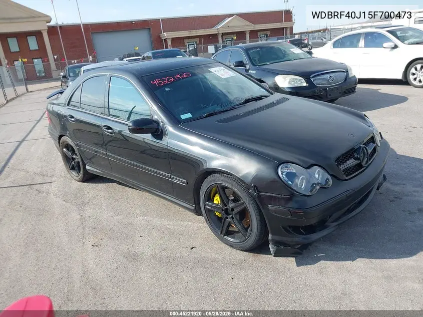 2005 Mercedes-Benz C 230 Kompressor Sport VIN: WDBRF40J15F700473 Lot: 45221920
