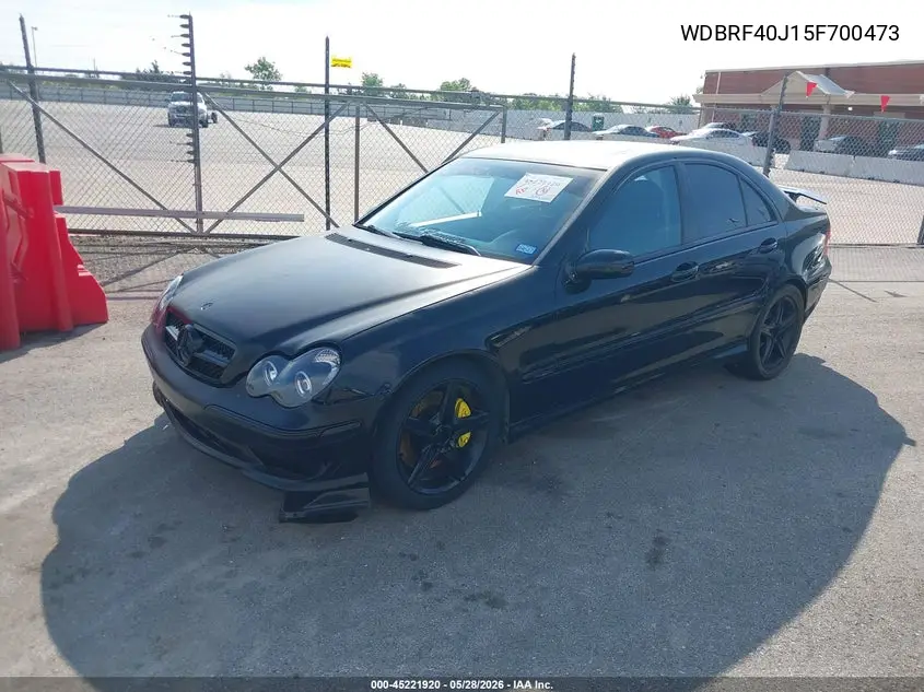 2005 Mercedes-Benz C 230 Kompressor Sport VIN: WDBRF40J15F700473 Lot: 45221920