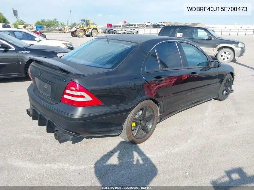 2005 Mercedes-Benz C 230 Kompressor Sport VIN: WDBRF40J15F700473 Lot: 45221920