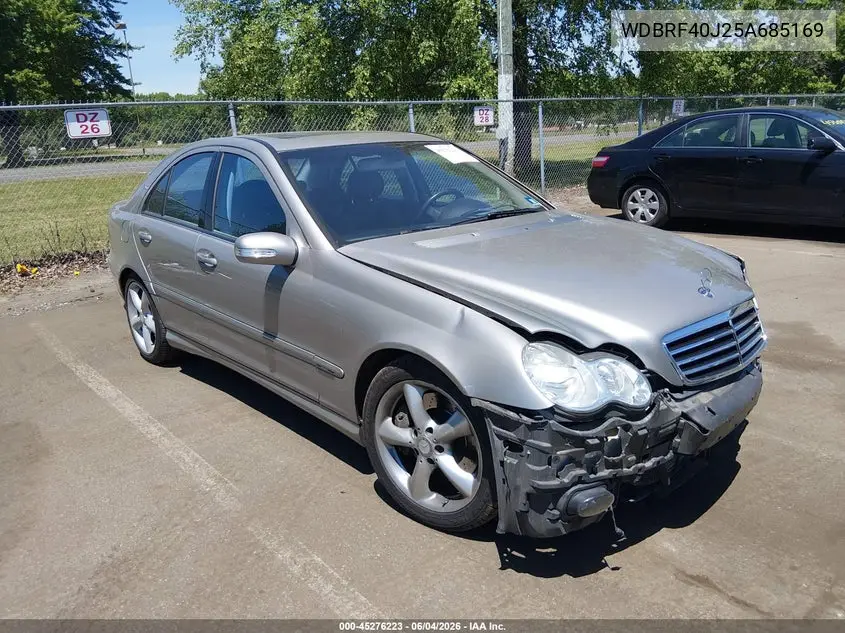 2005 Mercedes-Benz C 230 Kompressor Sport VIN: WDBRF40J25A685169 Lot: 45276223