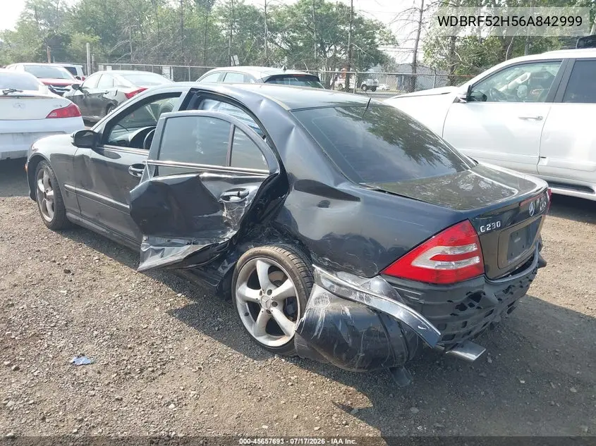 2006 Mercedes-Benz C 230 Sport VIN: WDBRF52H56A842999 Lot: 45657693