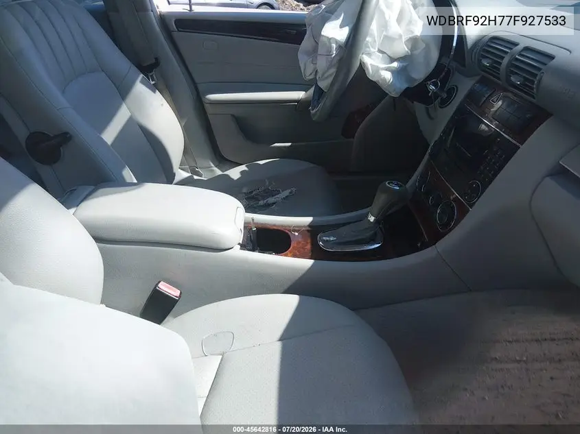 2007 Mercedes-Benz C 280 Luxury 4Matic VIN: WDBRF92H77F927533 Lot: 45642816