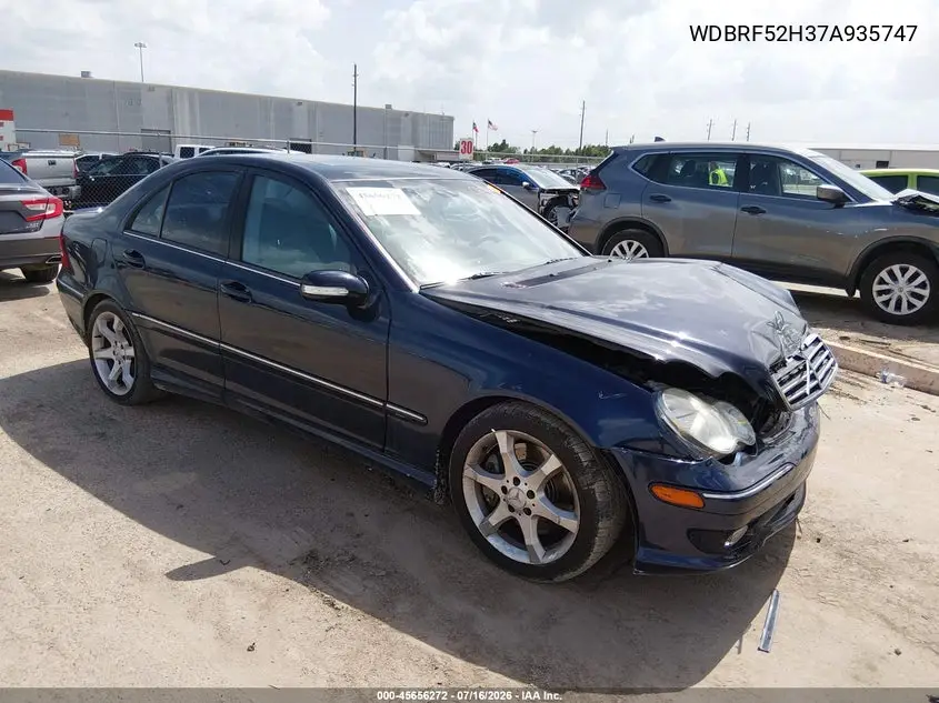 2007 Mercedes-Benz C 230 Sport VIN: WDBRF52H37A935747 Lot: 45656272
