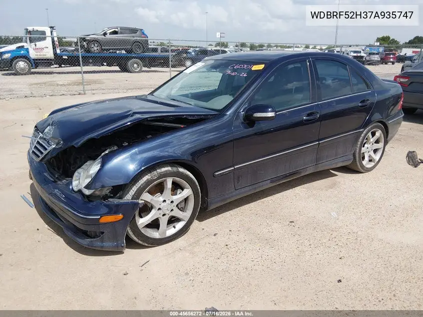 2007 Mercedes-Benz C 230 Sport VIN: WDBRF52H37A935747 Lot: 45656272