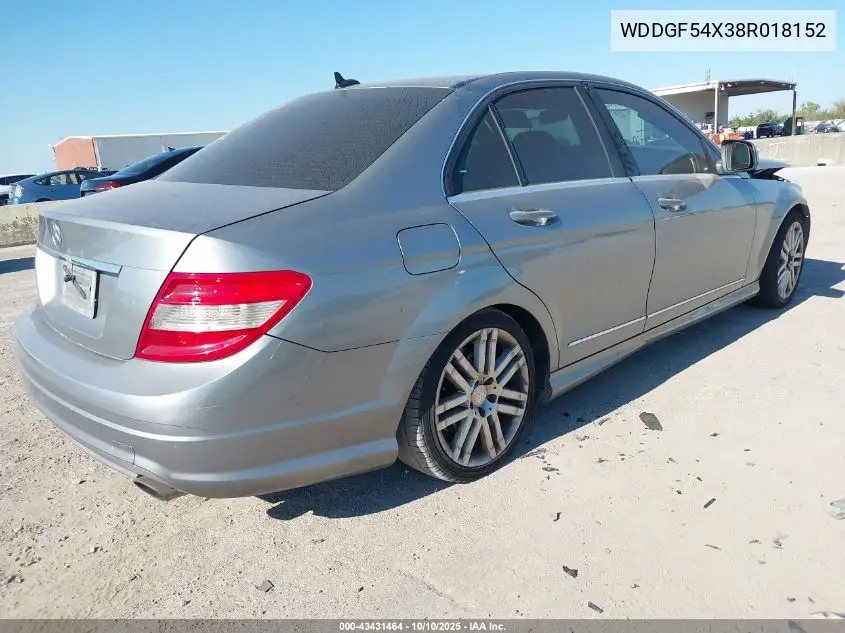 WDDGF54X38R018152 2008 Mercedes-Benz C 300 Sport