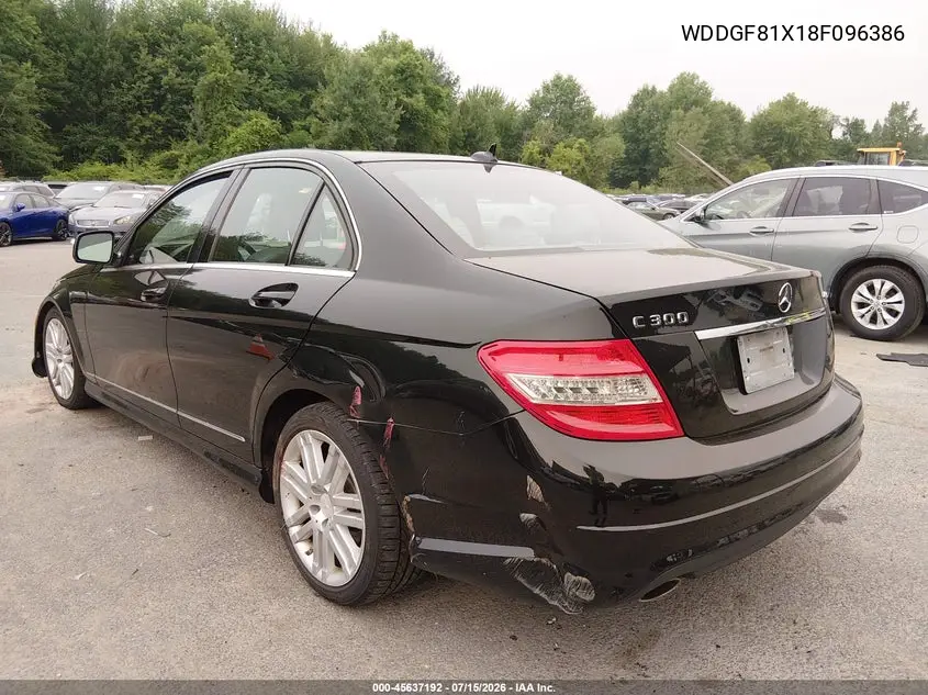 2008 Mercedes-Benz C 300 Sport 4Matic VIN: WDDGF81X18F096386 Lot: 45637192