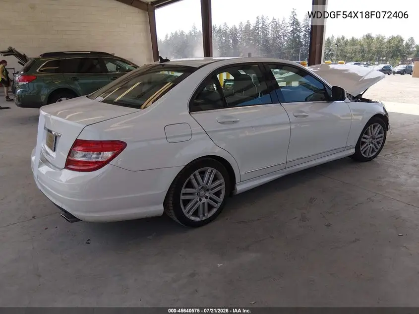 2008 Mercedes-Benz C 300 Luxury/Sport VIN: WDDGF54X18F072406 Lot: 45640575