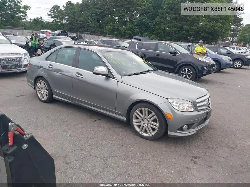 2008 Mercedes-Benz C 300 Luxury 4Matic/Sport 4Matic VIN: WDDGF81X88F145048 Lot: 45678917